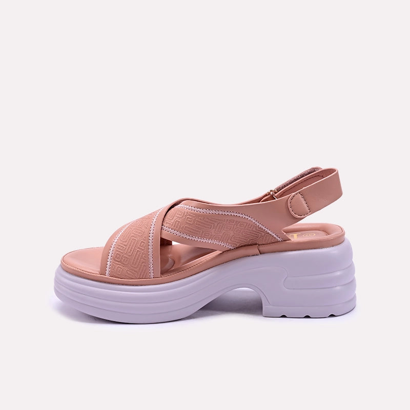 Peach Chunky Casual Sandals 0421384