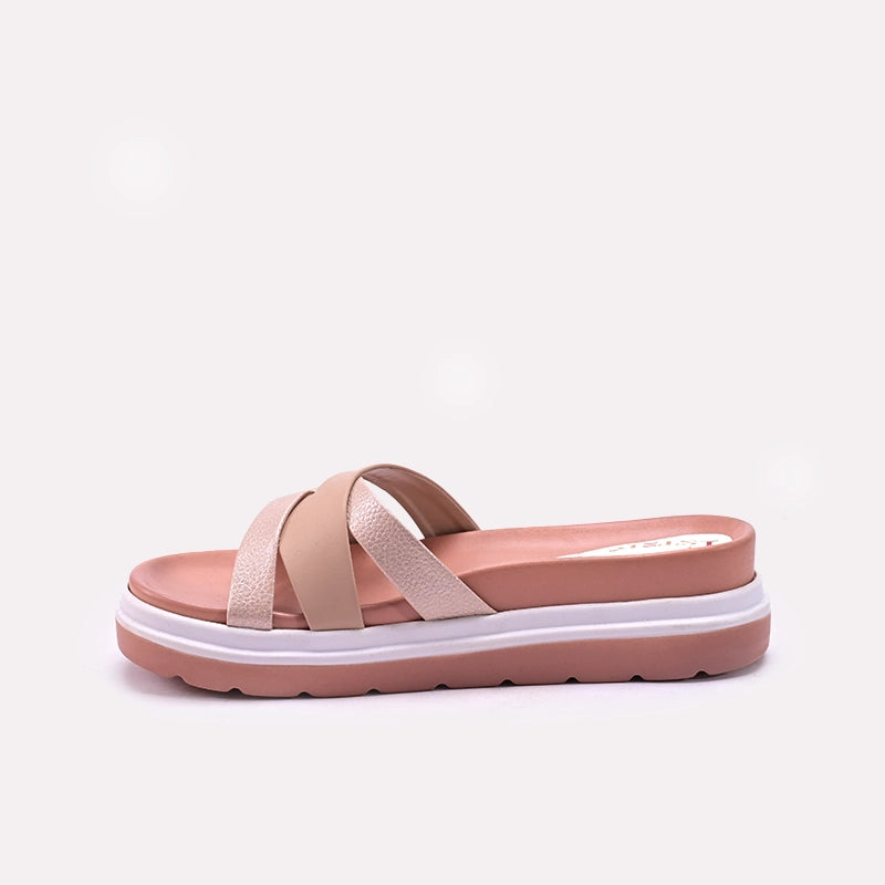 Peach Womens Casual Platform Slippers 0413130