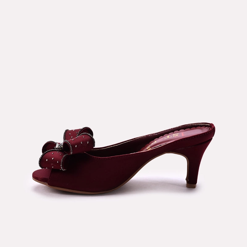 Fancy Court Shoes Maroon 0450061