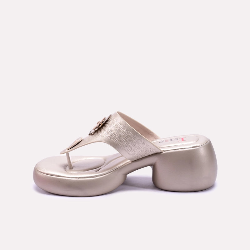 Gold Chunky Flip Flops 0413244