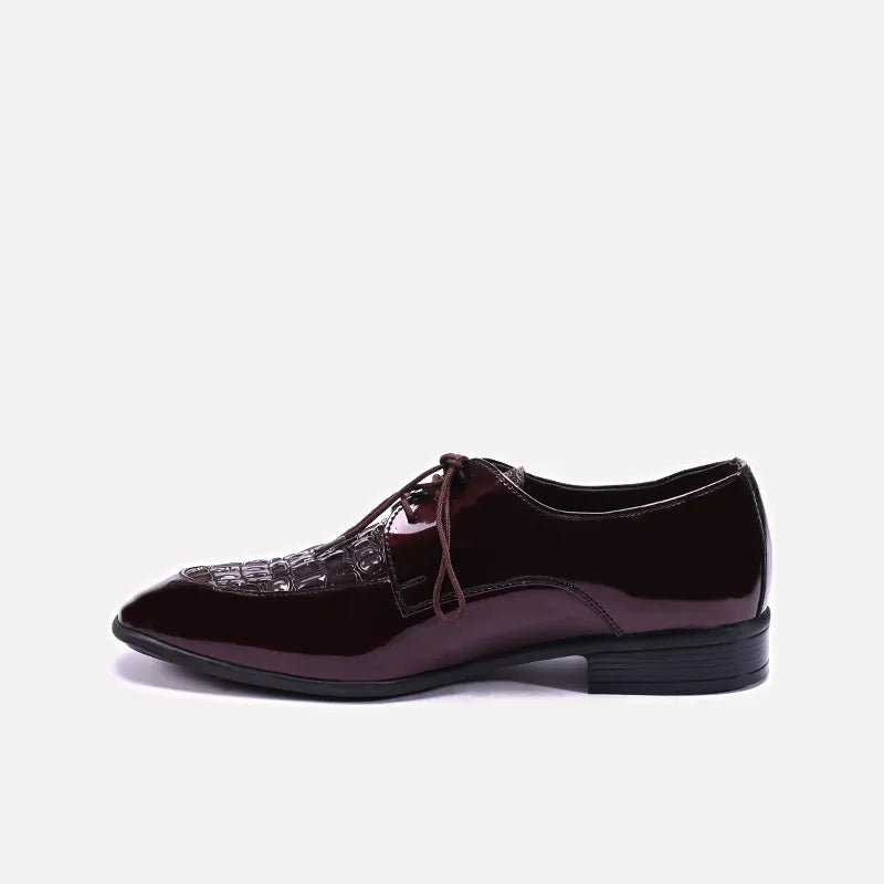 Tyndale Glossy Maroon Derby Shoes 0111302
