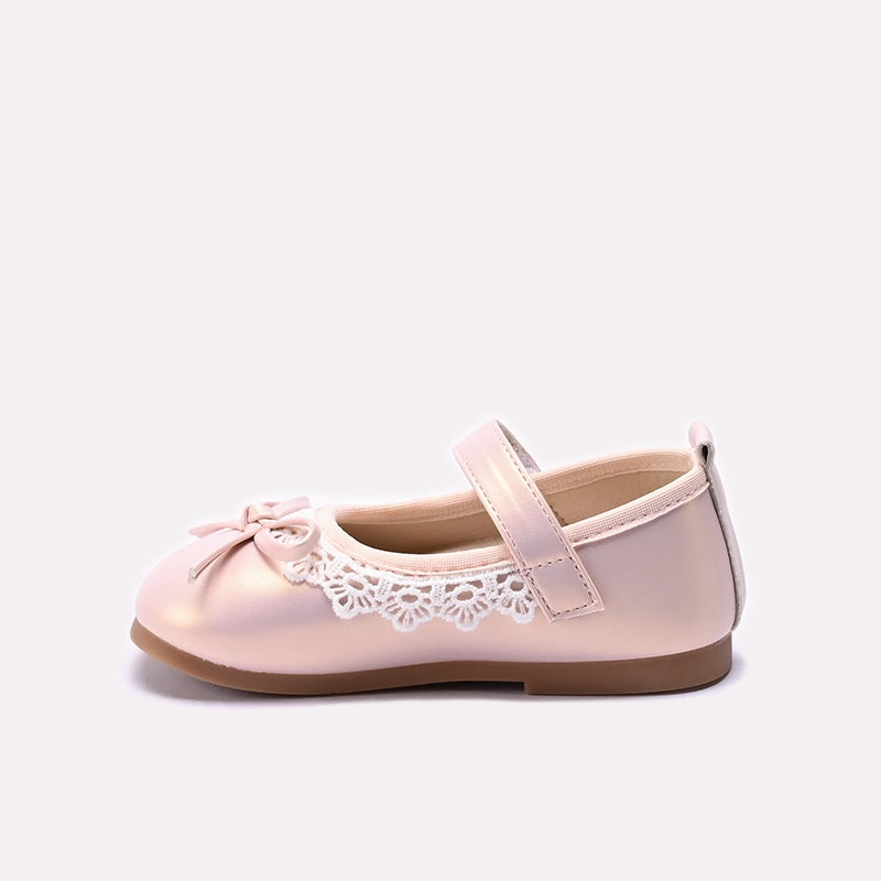 Girl Fancy Pumps Peach 0710709