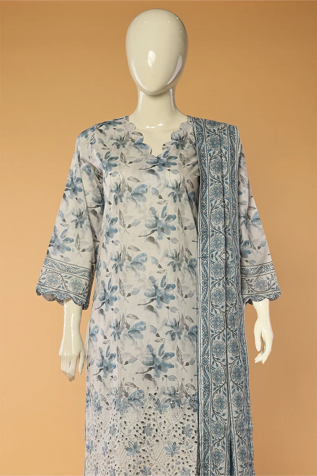 Amara - 3 Piece Stitched Lawn Suit 15D0097