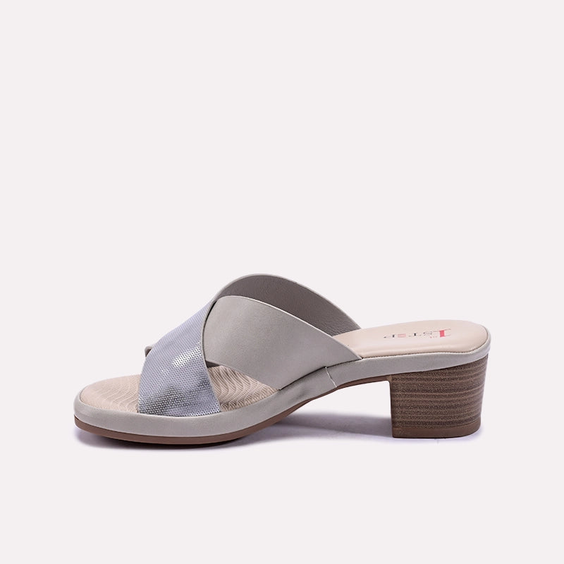 Gray Heel Slippers For Women