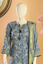 Sapphire Bloom - 3 Piece Stitched Lawn Suit 15R1115