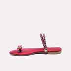 Maroon Fancy Flat Slippers 0412776
