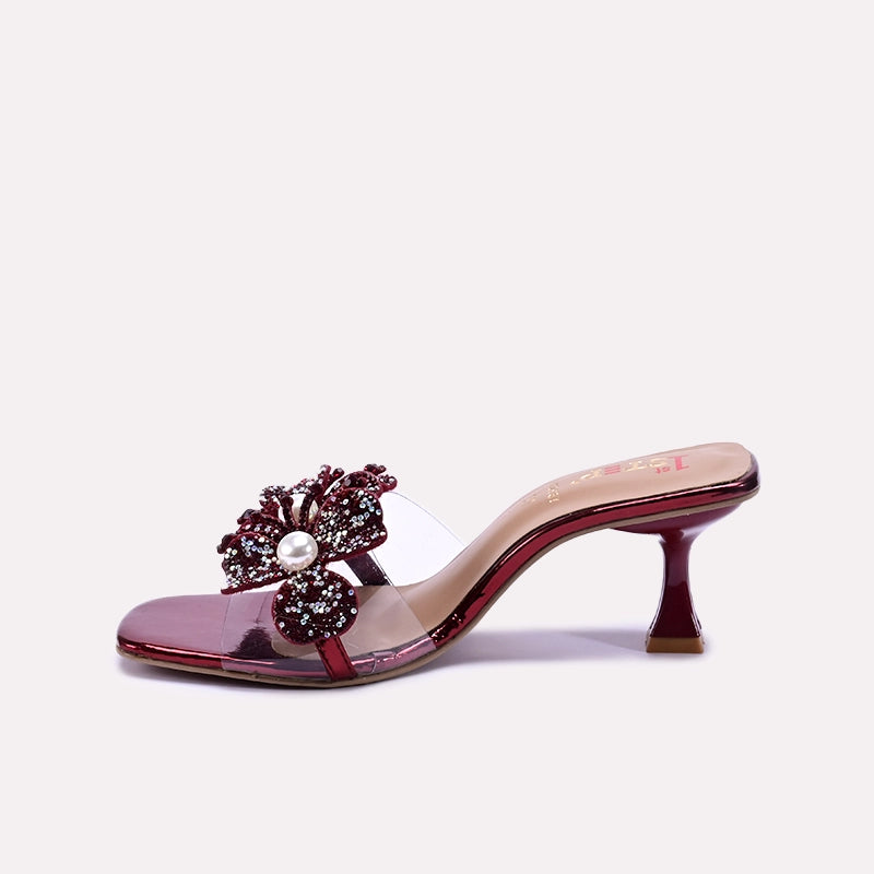 Maroon Bridal Slippers 0412937