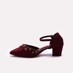 Bridal Court Shoes Maroon 0450050
