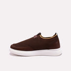 Brown Mens Slip On Sneakers 0120608