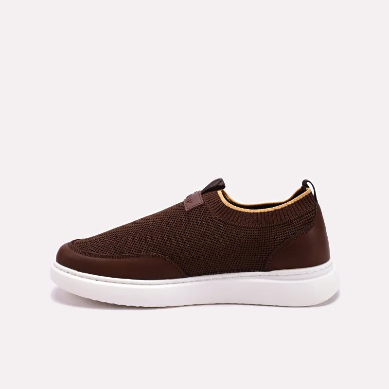 Brown Mens Slip On Sneakers 0120608