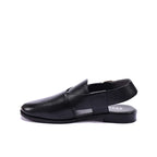 Black Minimalist Peshawari Chappals 0141153