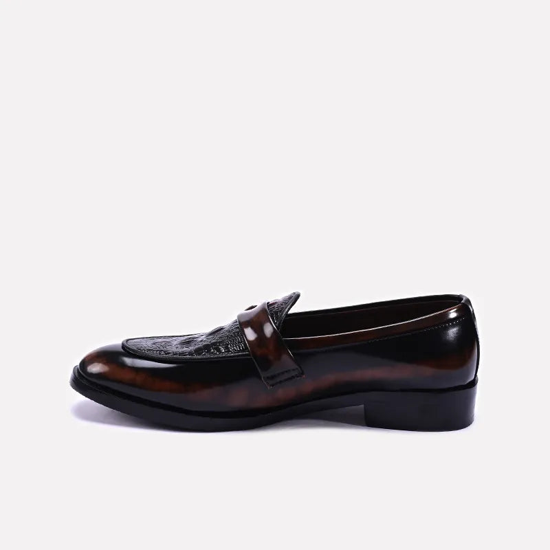 Brown Wing Tip Formal Loafers 0111114