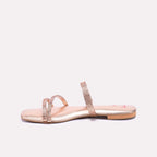 Peach Fancy Flat Slippers 0412789