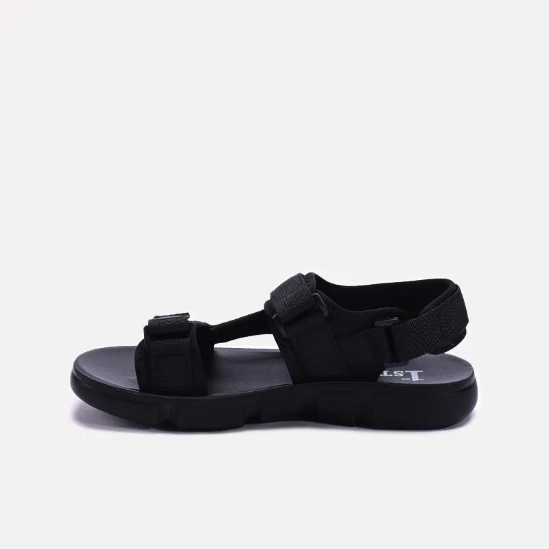 Black Velcro Strap Sandals 0141180