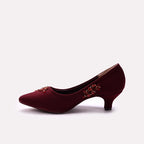 Bridal Court Shoes Maroon 0450056
