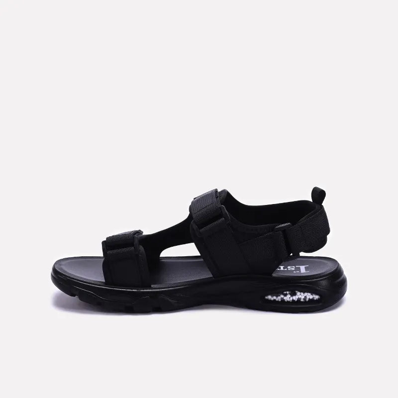 Black Velcro Strap Sandals 0141181