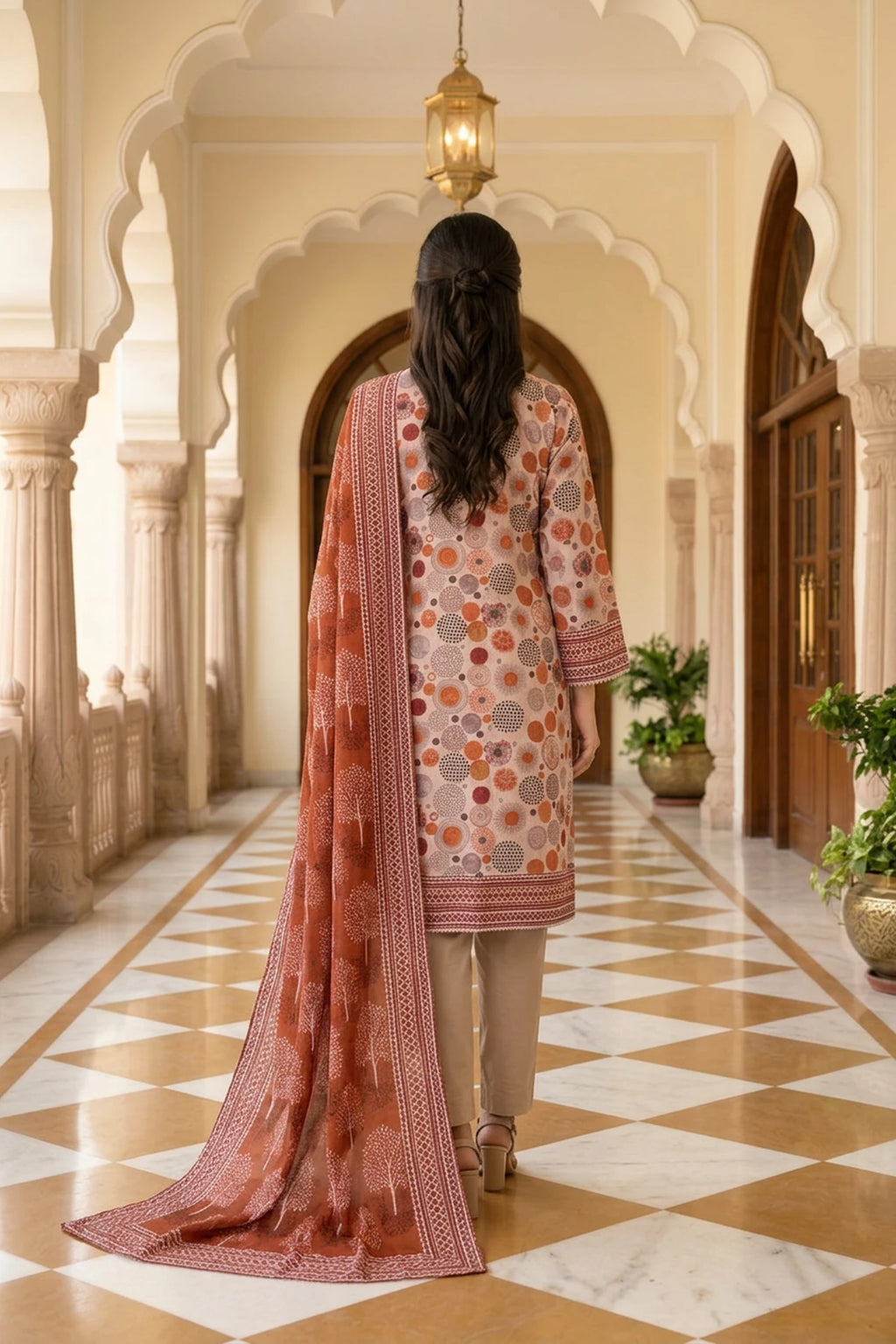 Solvane Earth – 3 Piece Stitched Viscose Linen Suit 1512310