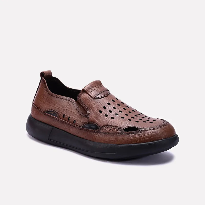 Brown Roman Sandals For Men