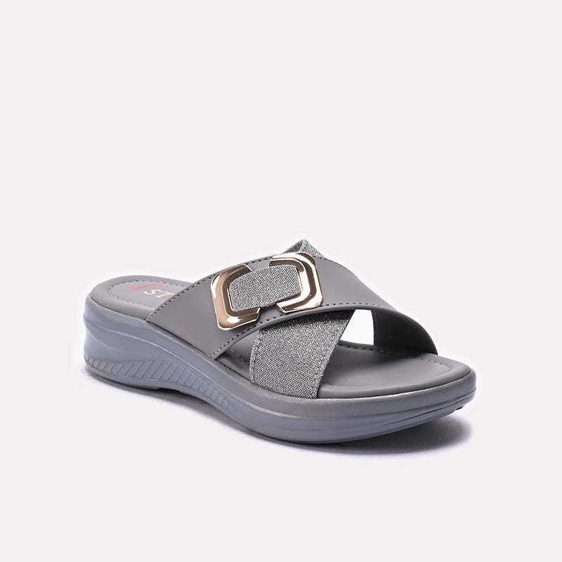 Girl Fancy Slipper Gray 0730405