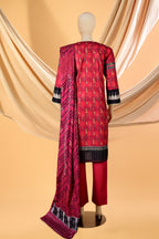 Noor Crimson – 3 Piece Lawn Stitched Suit 15D0150