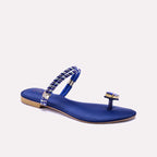 Blue Fancy Flat Slippers 0412776