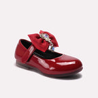 Girl Fancy Pumps Maroon 0710736