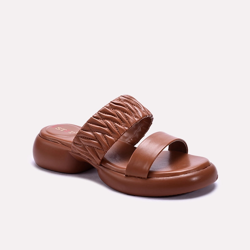 Mustard Chunky Casual Slippers 0412899