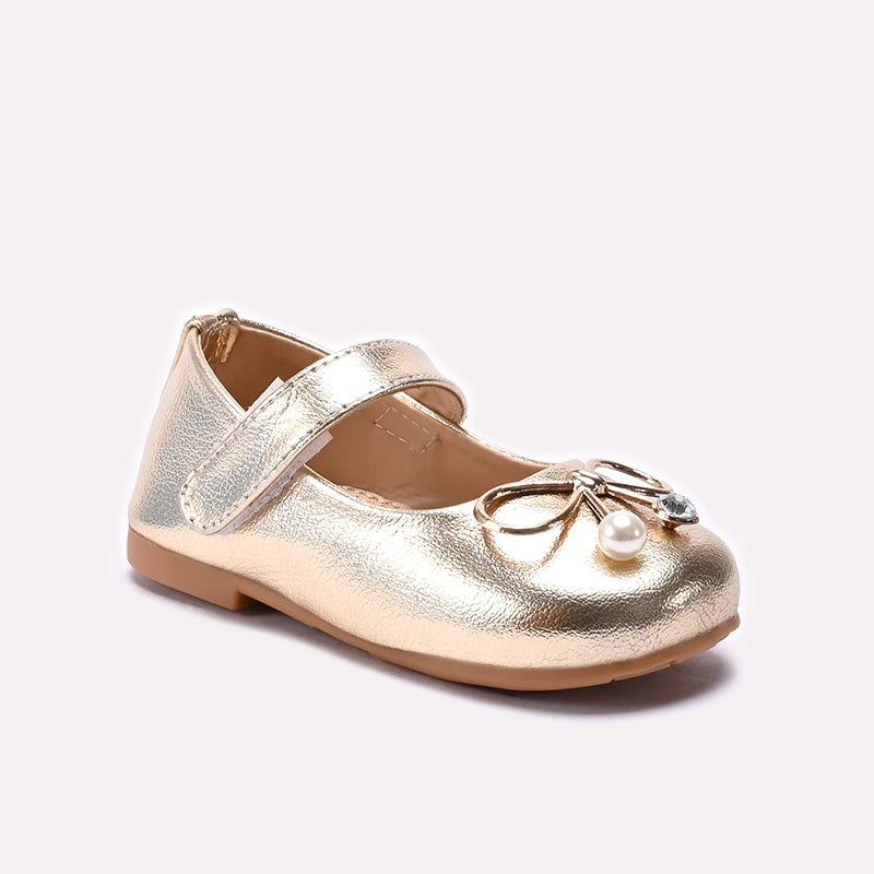 Girl Fancy Pumps Golden 0710671
