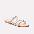 Gold Fancy Flat Slippers 0412789