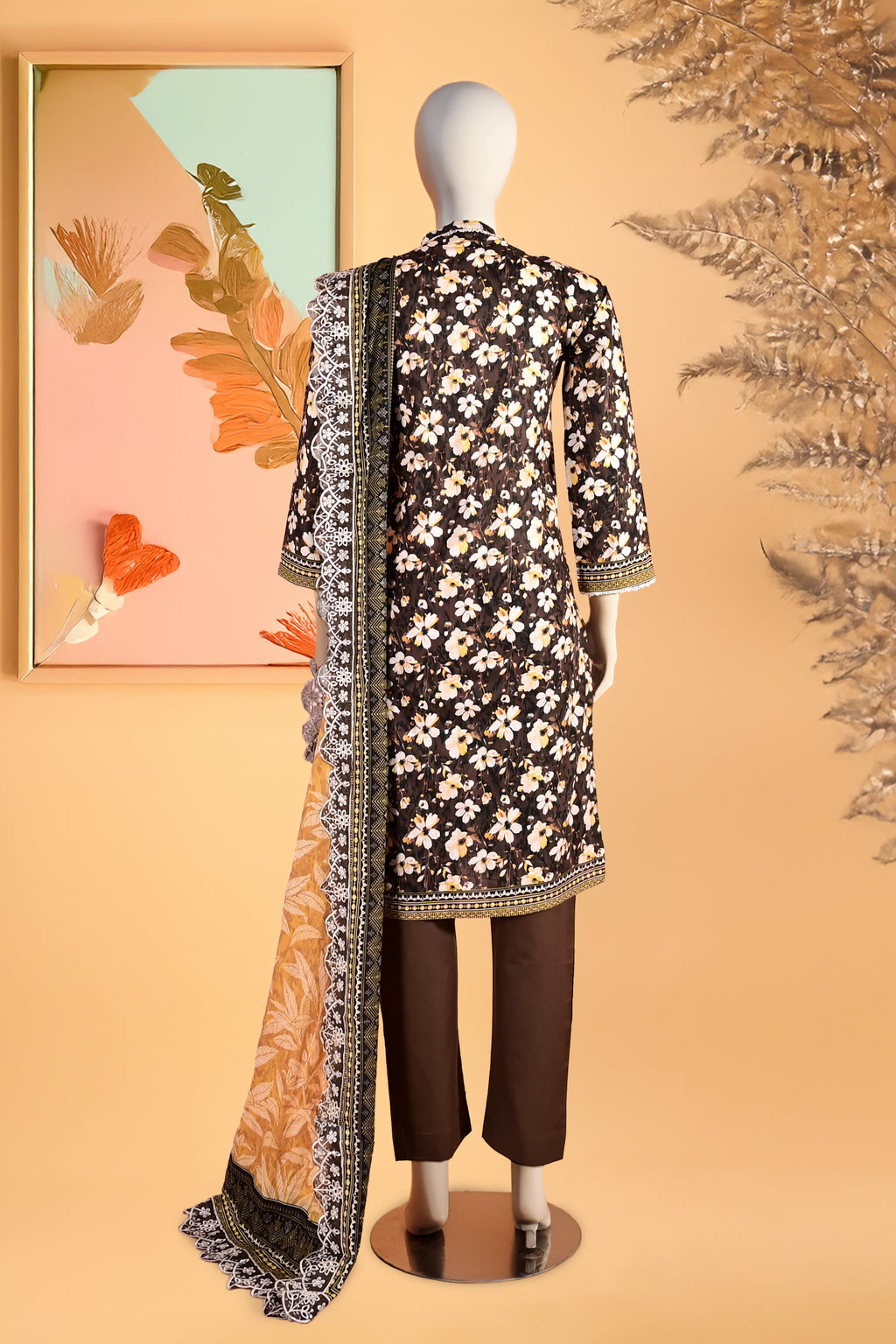 Cocoaelle – 3 Piece Stitched Lawn Suit 15R1149