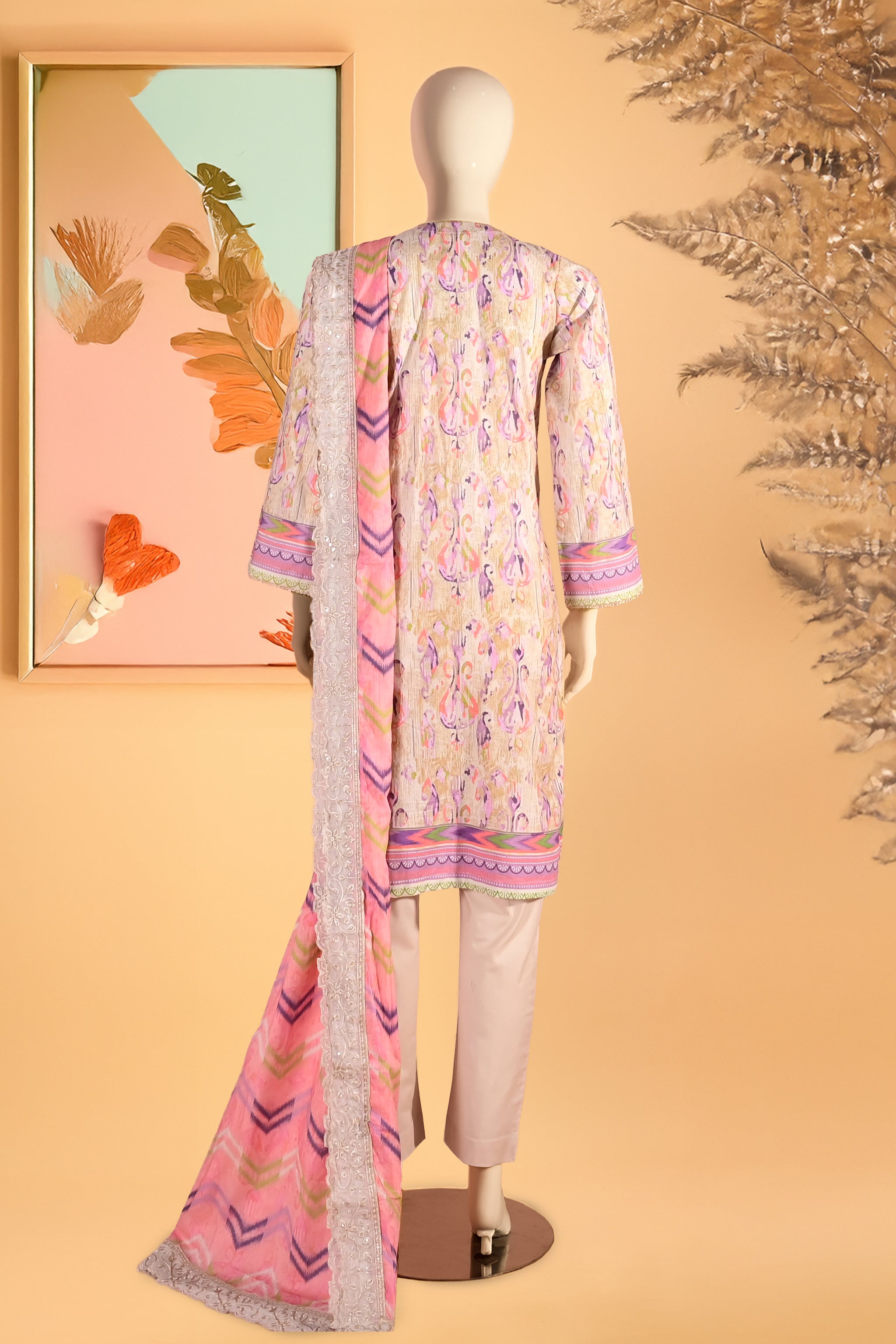 Maréva – 3 Piece Stitched Lawn Suit 15R1141