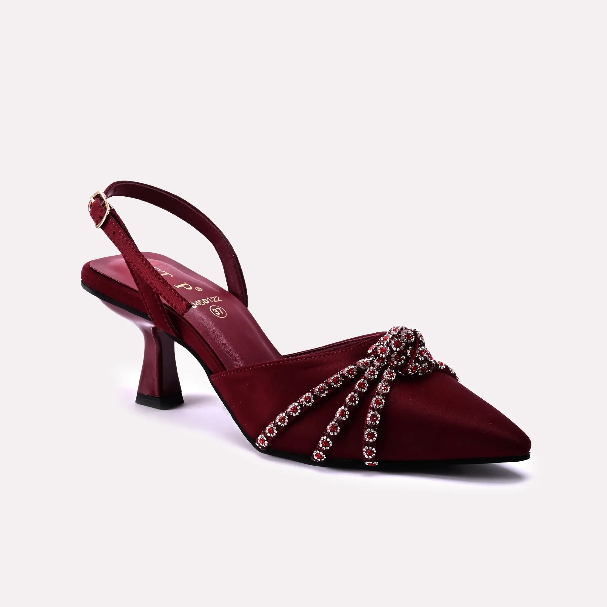 Fancy Court Shoes Maroon 0450122