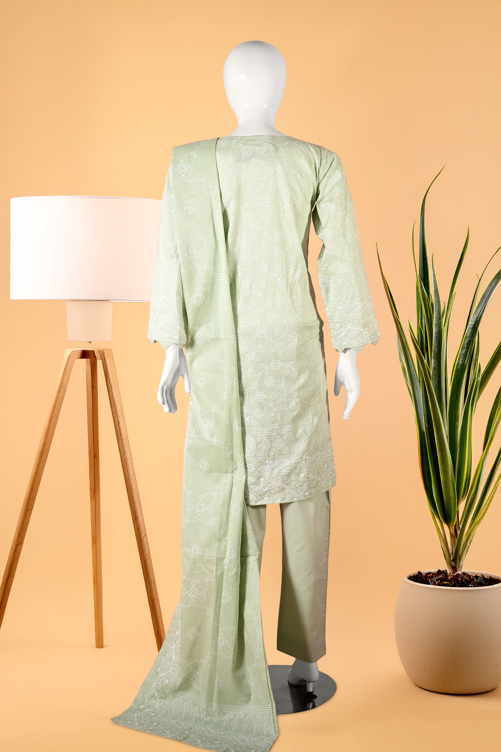 Celadon Grace 3 Piece Stitched Cotton Suit  15D0142