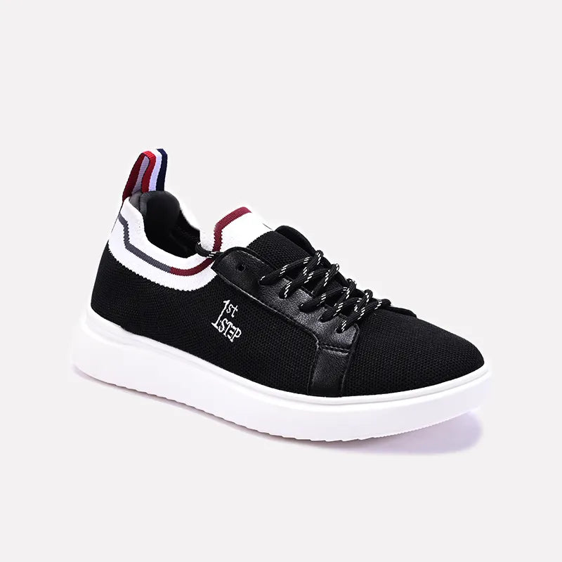Black Walking Sneakers For Men 0120546