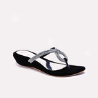 Black Womens Fancy Slippers 0413075