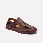 Brown Roman Sandals For Men