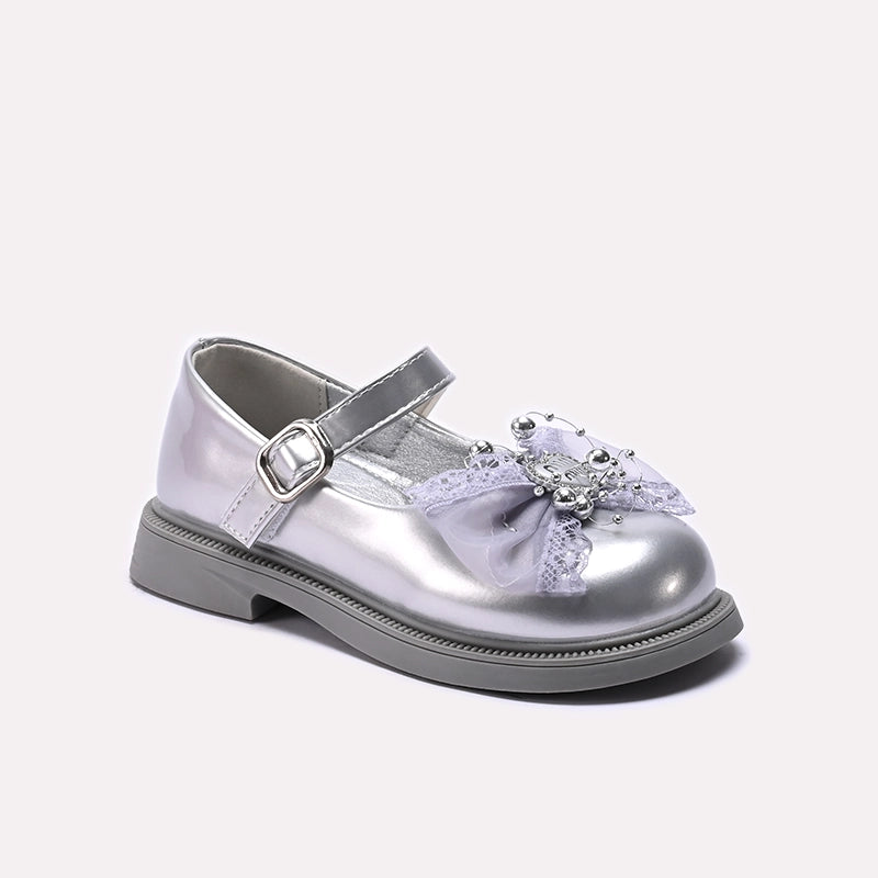 Girl Fancy Pumps Silver 0710707