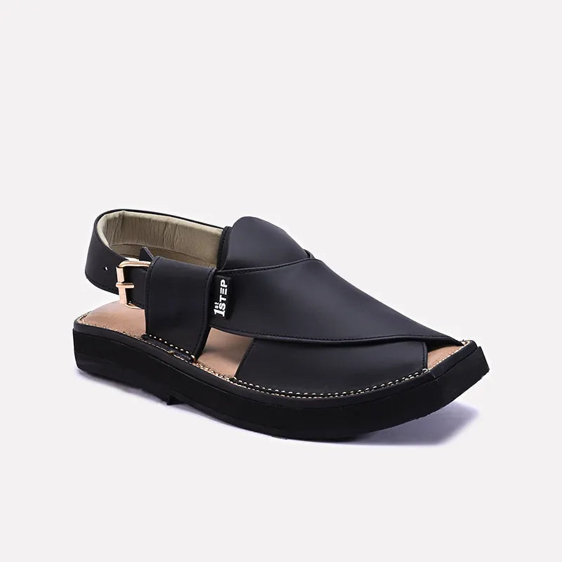 Black Peshawari Chappal
