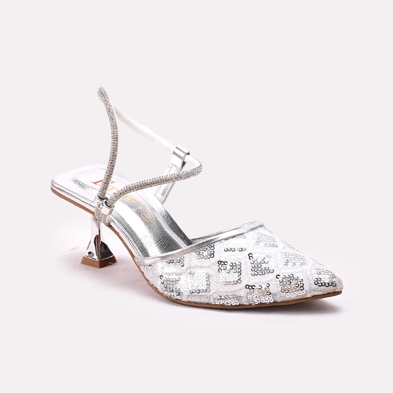 Bridal Court Shoes Silver 0450044