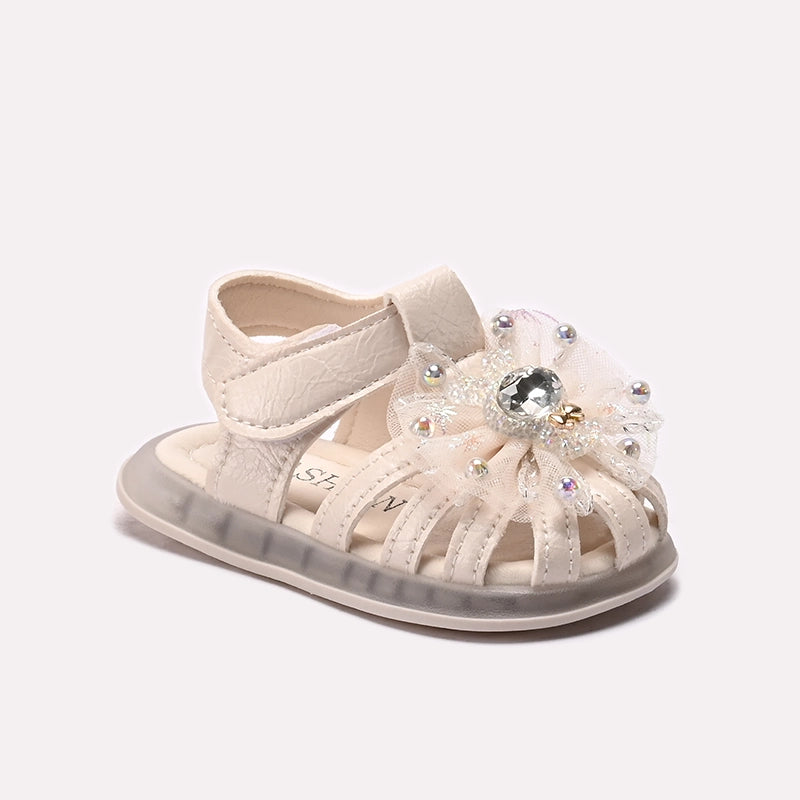Girl Fancy Sandal Fawn 0721393
