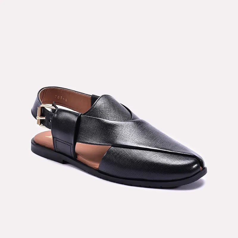 Black Classic Peshawari Sandals 0141123