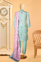 Serene Sky - 3 Piece Stitched Lawn Suit  15D0158