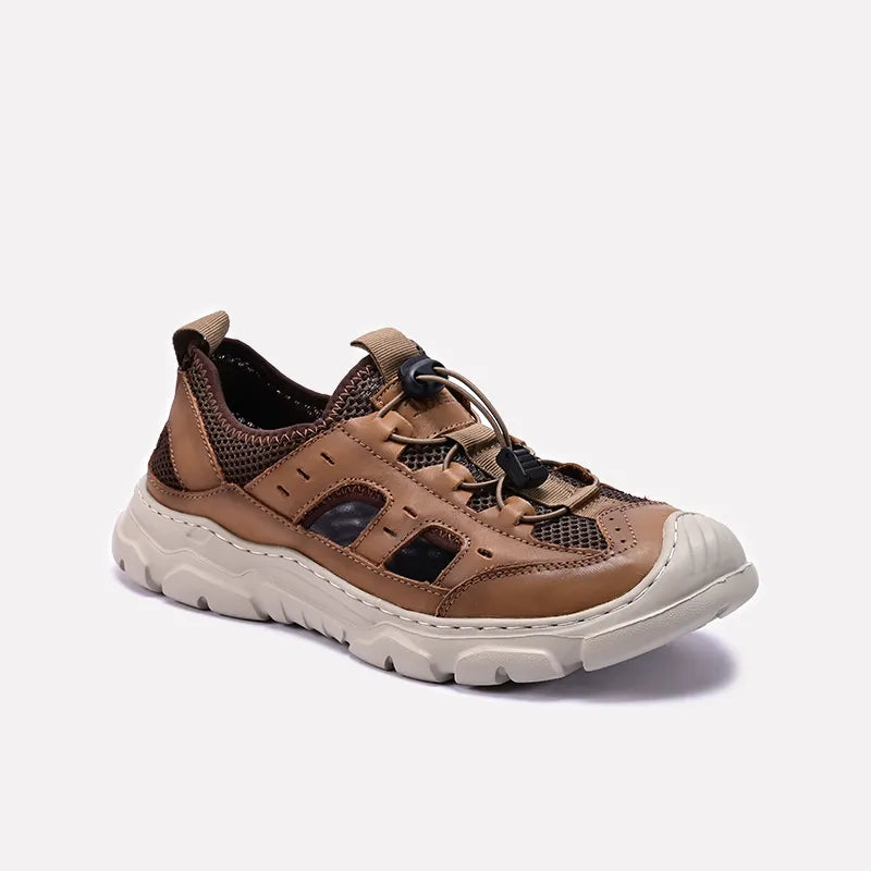 Khaki Roman Sandals For Men