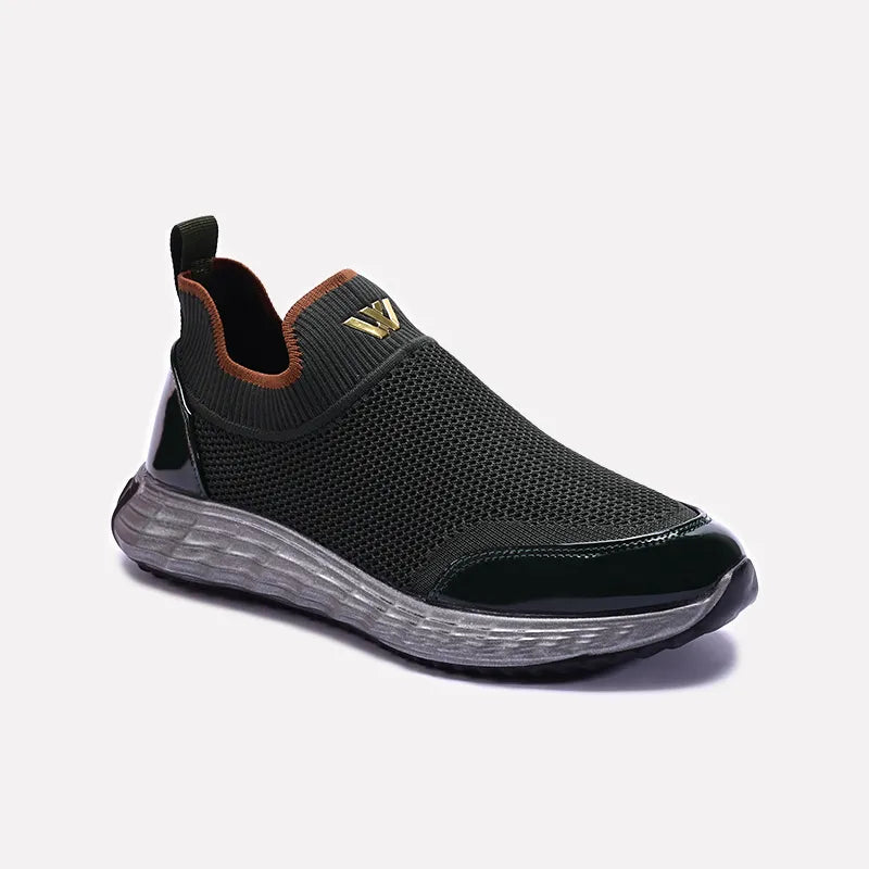 Green Slip On Walking Sneakers 0120560