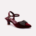 Fancy Court Shoes Maroon 0450075
