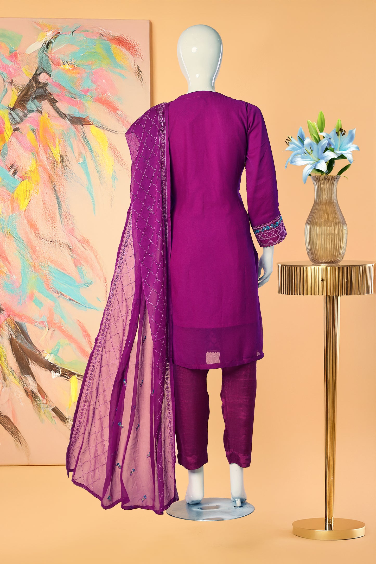 Estella - 3 Piece Stitched Lawn Suit 15E1004