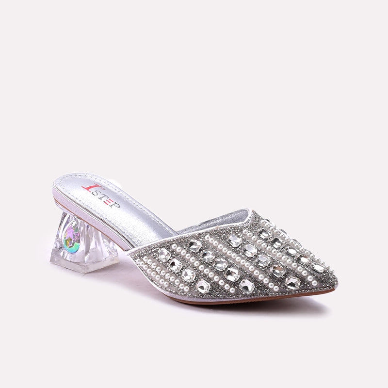 Bridal Court Shoes Silver 0450187