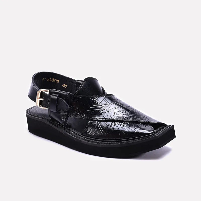 Kaptan Peshawari Sandal  Black 0141005