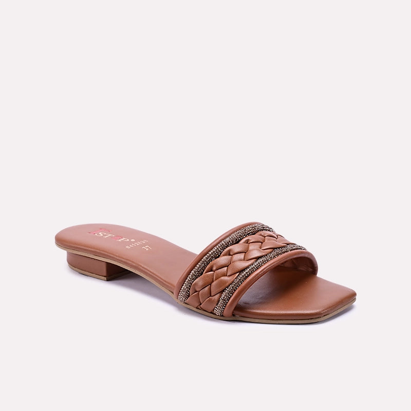 Mustard Fancy Flat Slippers 0412838