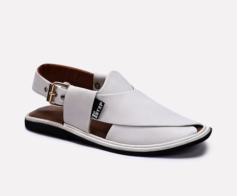 White Kaptan Peshawari Sandal 0140745